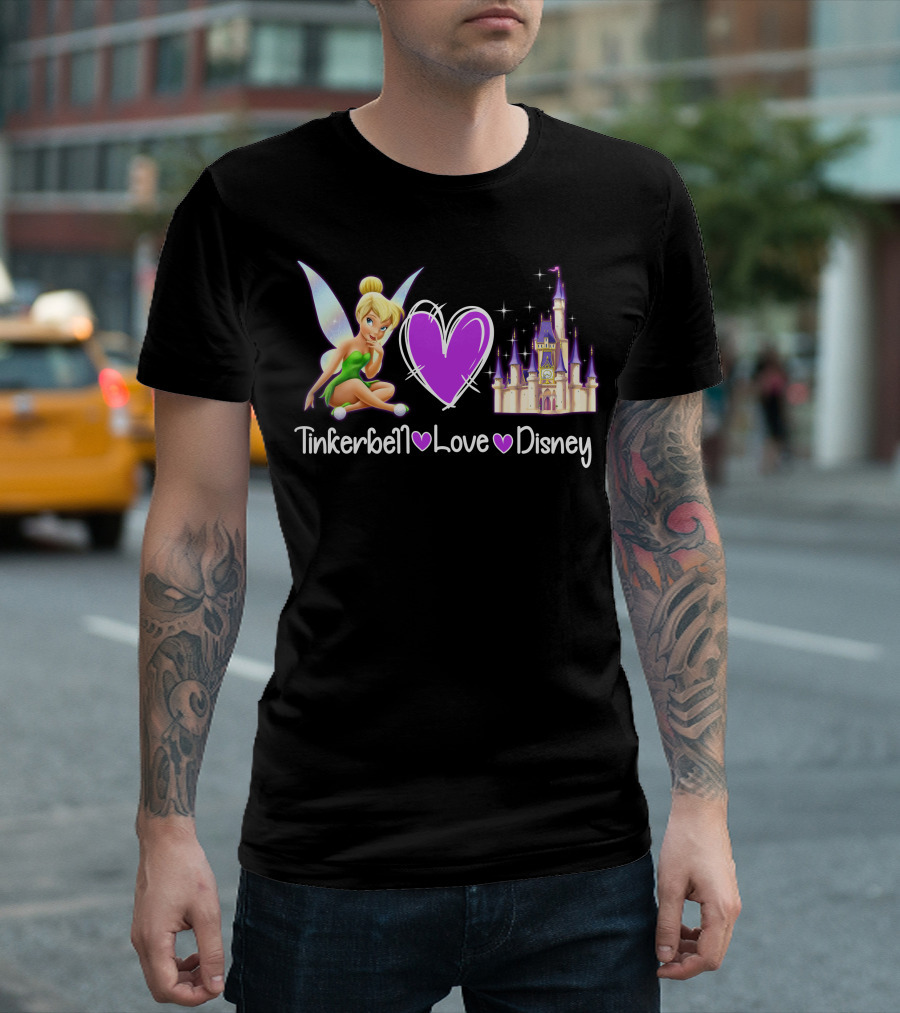 Tinkerbell Love Disney Castle Magic T-Shirt