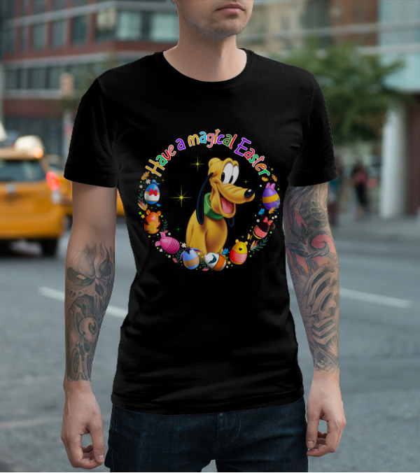 Have A Magical Easter Pluto Disney Holiday Celebration T-Shirt