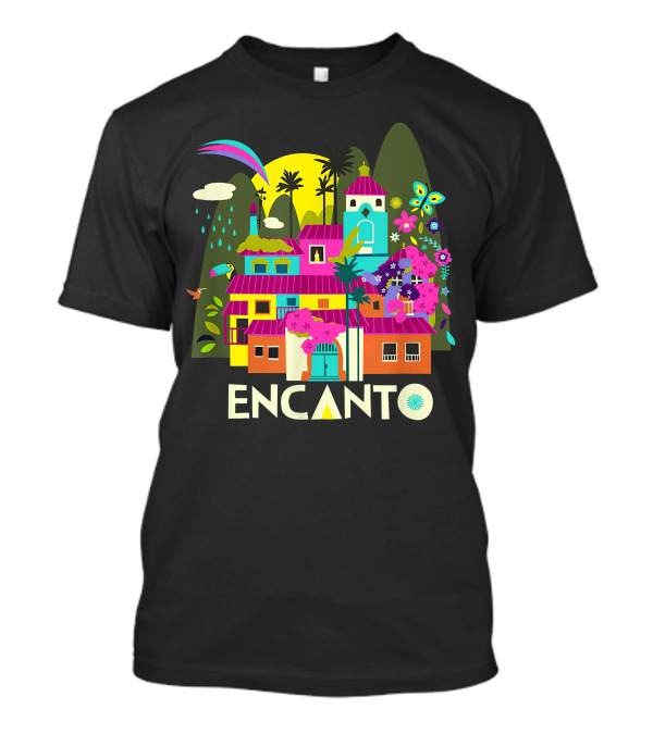 Encanto Casita With Colorful Butterfly And Tropical Flora T-Shirt