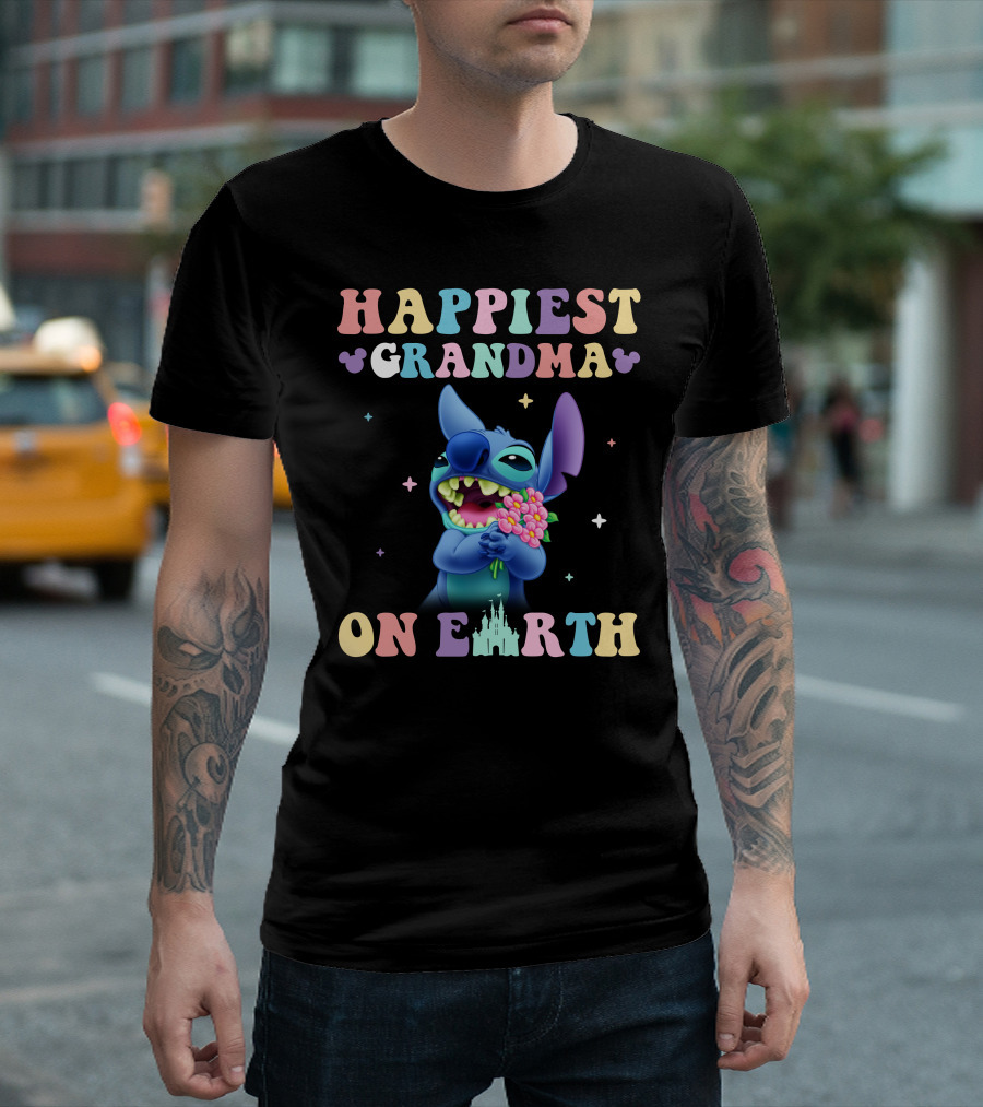 Happiest Grandma On Earth Stitch Disney T-Shirt