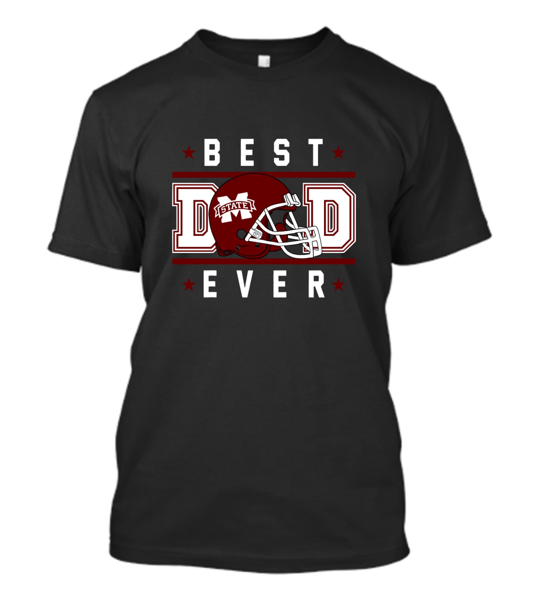 Best Dad Ever Mississippi State Bulldogs Helmet T-Shirt