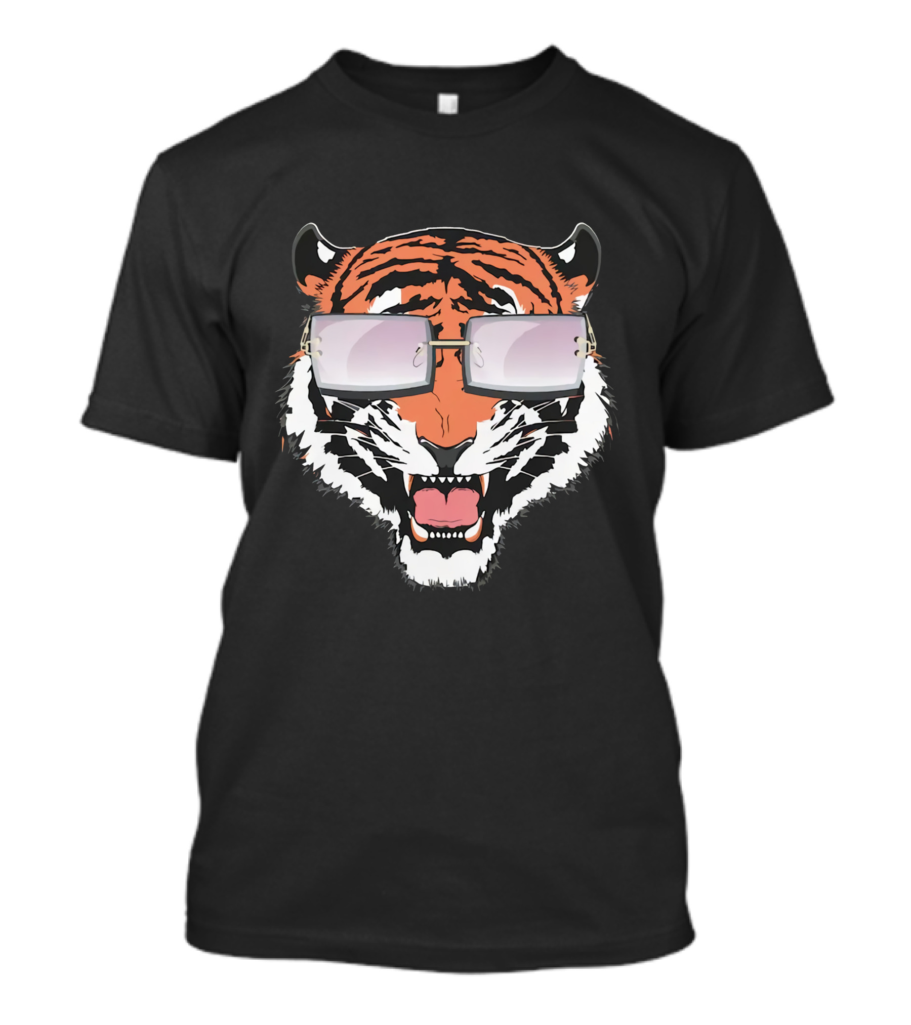 Cincinnati Bengals Tiger Head In Sunglasses T-Shirt
