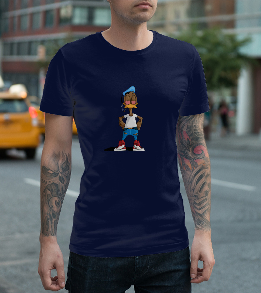 Donal Bad Trip Duck Smoking With Sneakers And Tattoo T-Shirt