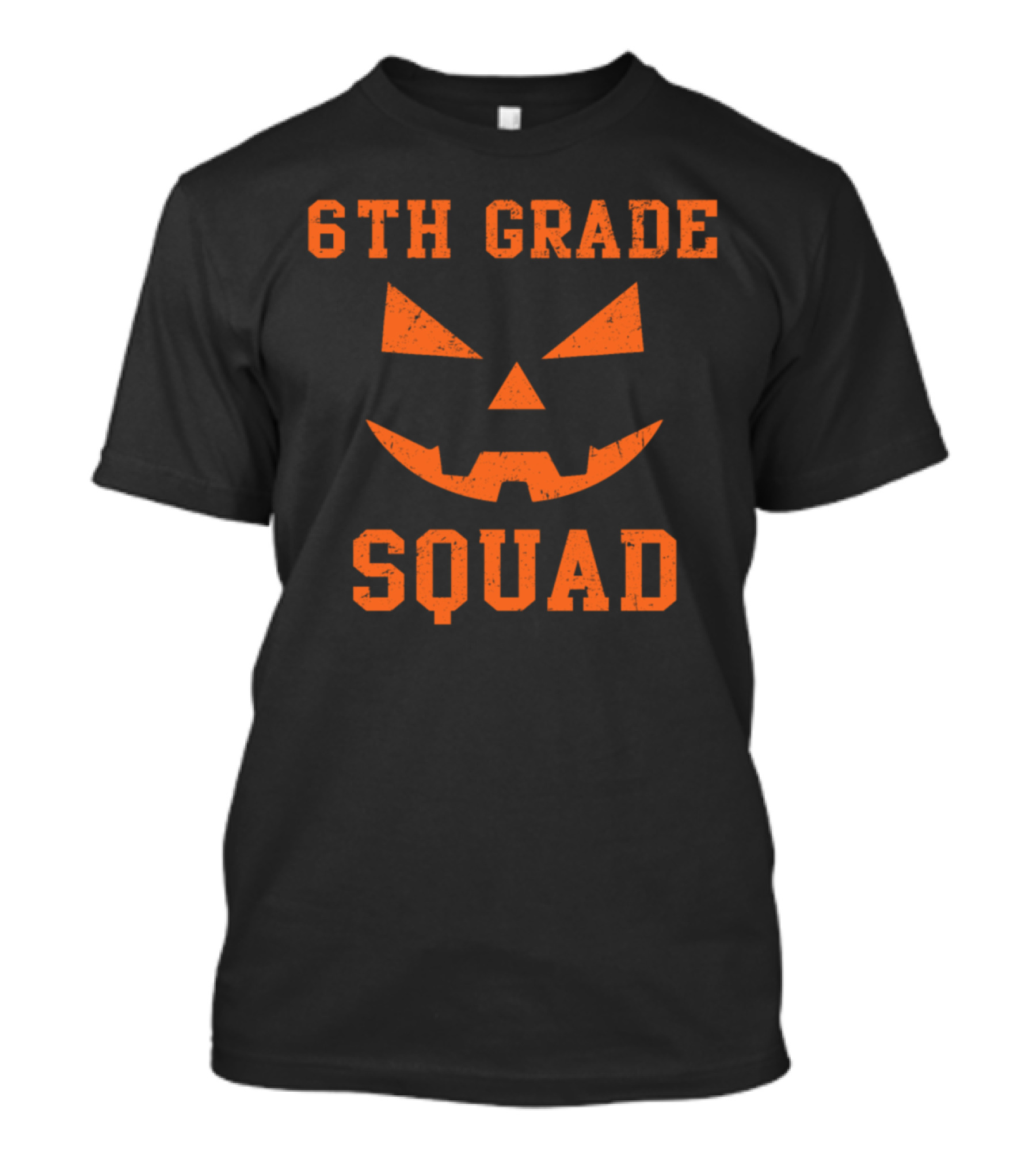 6th Grade Squad Pumpkin Face Halloween T-Shirt