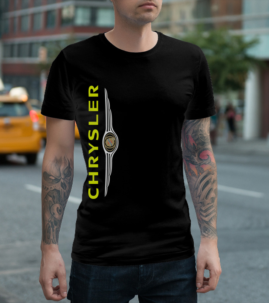 CHRYSLER Vintage Logo Icon Vertical Alignment T-Shirt