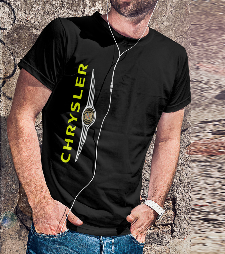 CHRYSLER Vintage Logo Icon Vertical Alignment T-Shirt