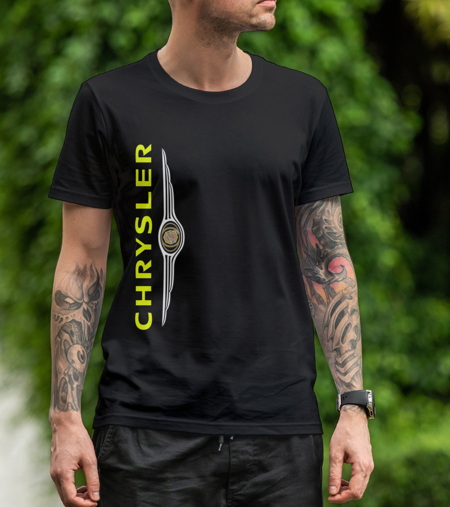 CHRYSLER Vintage Logo Icon Vertical Alignment T-Shirt