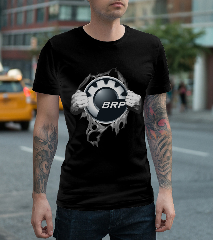 BRP Can-Am Logo With Hands Ripping Through T-Shirt