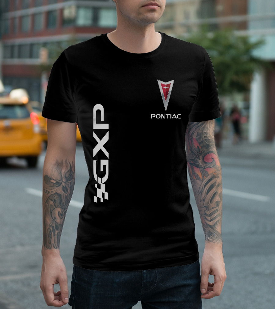 Pontiac GXP Logo with Emblem and Checkered Flag T-Shirt