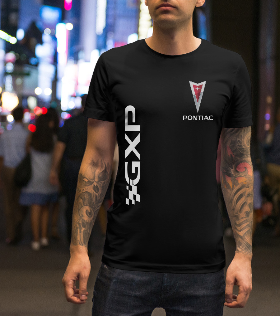 Pontiac GXP Logo With Emblem And Checkered Flag T-Shirt