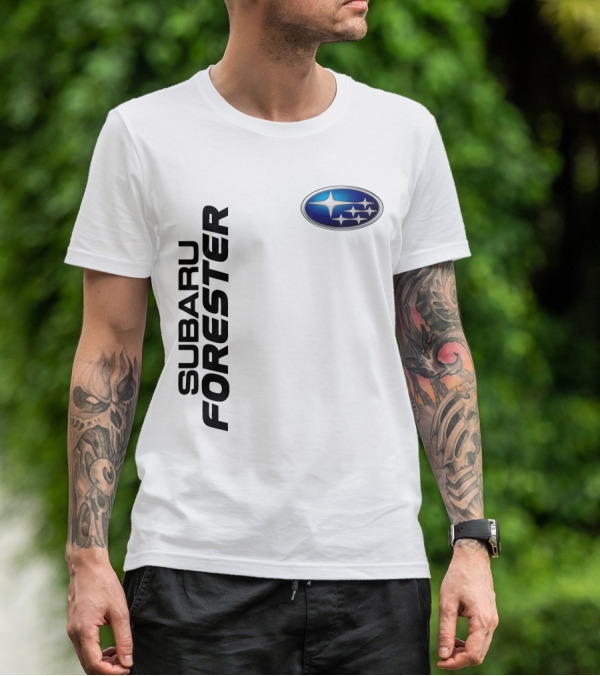 SUBARU FORESTER Logo Oval Badge T-Shirt