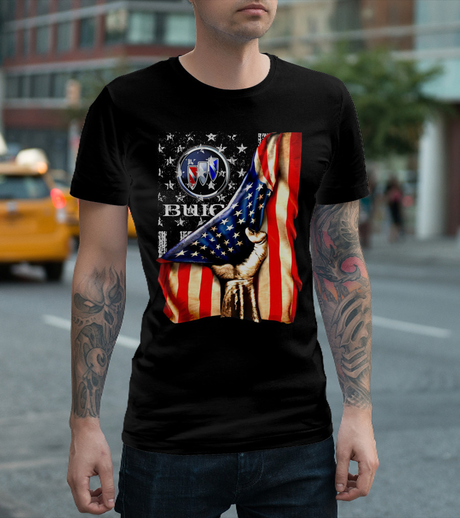 BUICK American Flag Hand Grasp T-Shirt