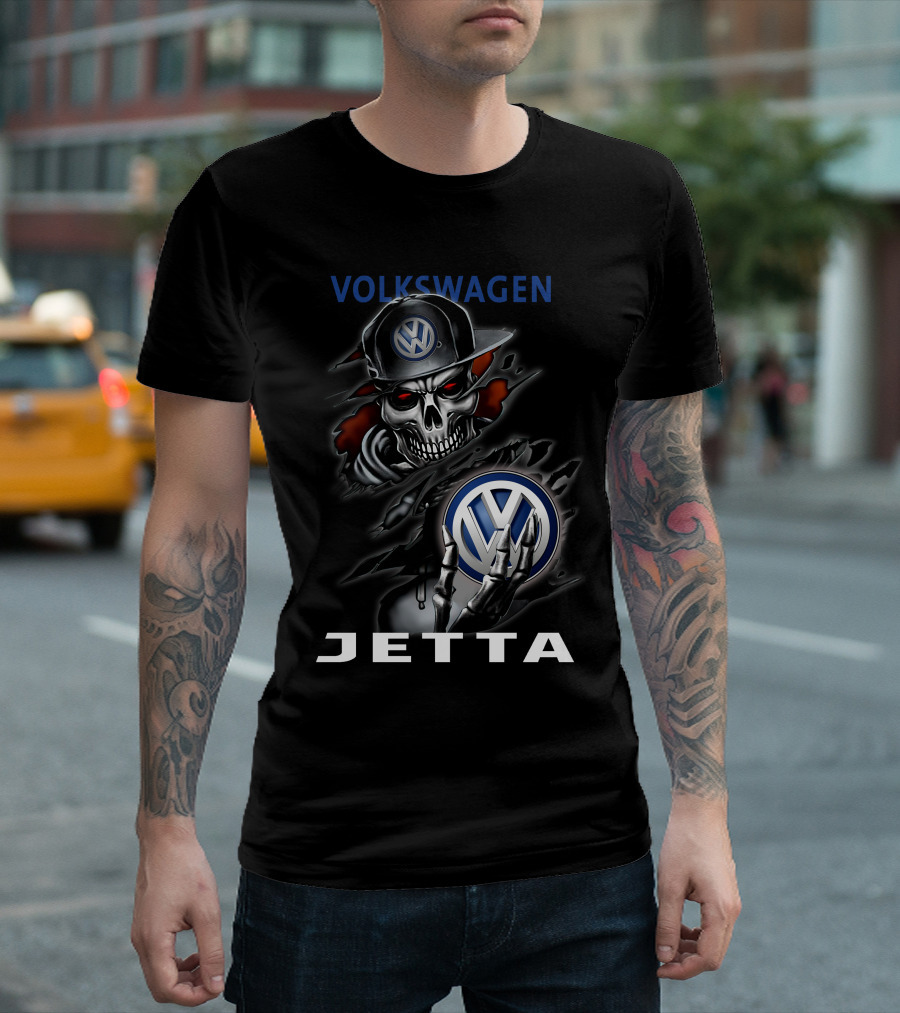 Volkswagen Jetta Skull VW Logo Dark T-Shirt