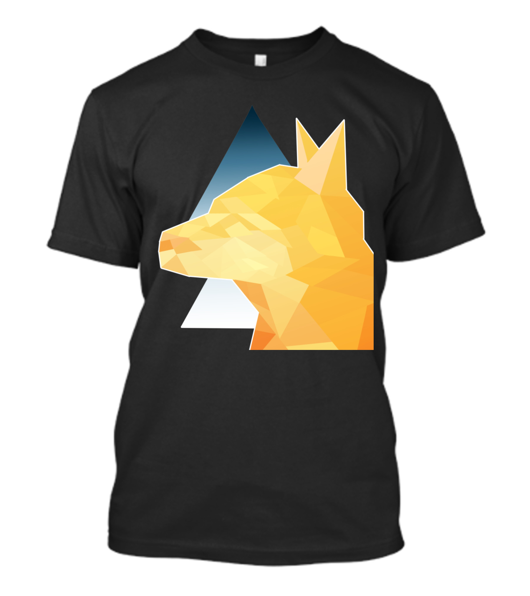 Polygon Dog Geometric Art With Gradient T-Shirt