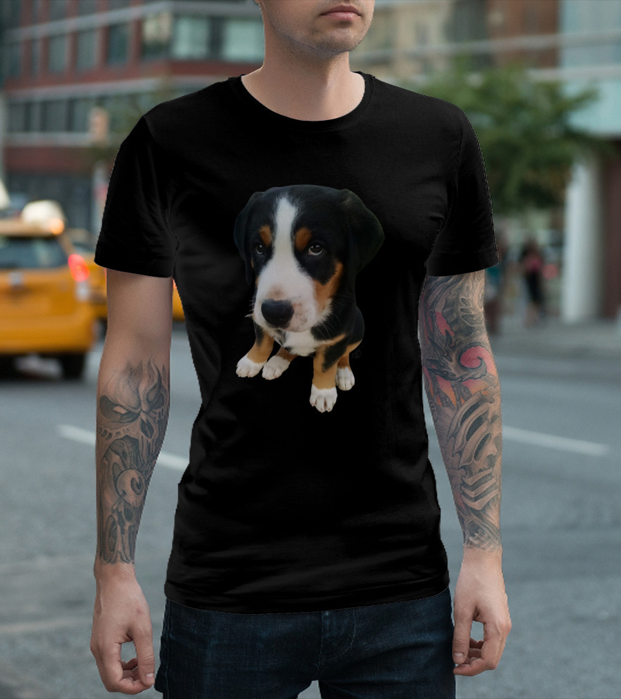 Puppy Dog Eyes Cute Tricolor Expression T-Shirt