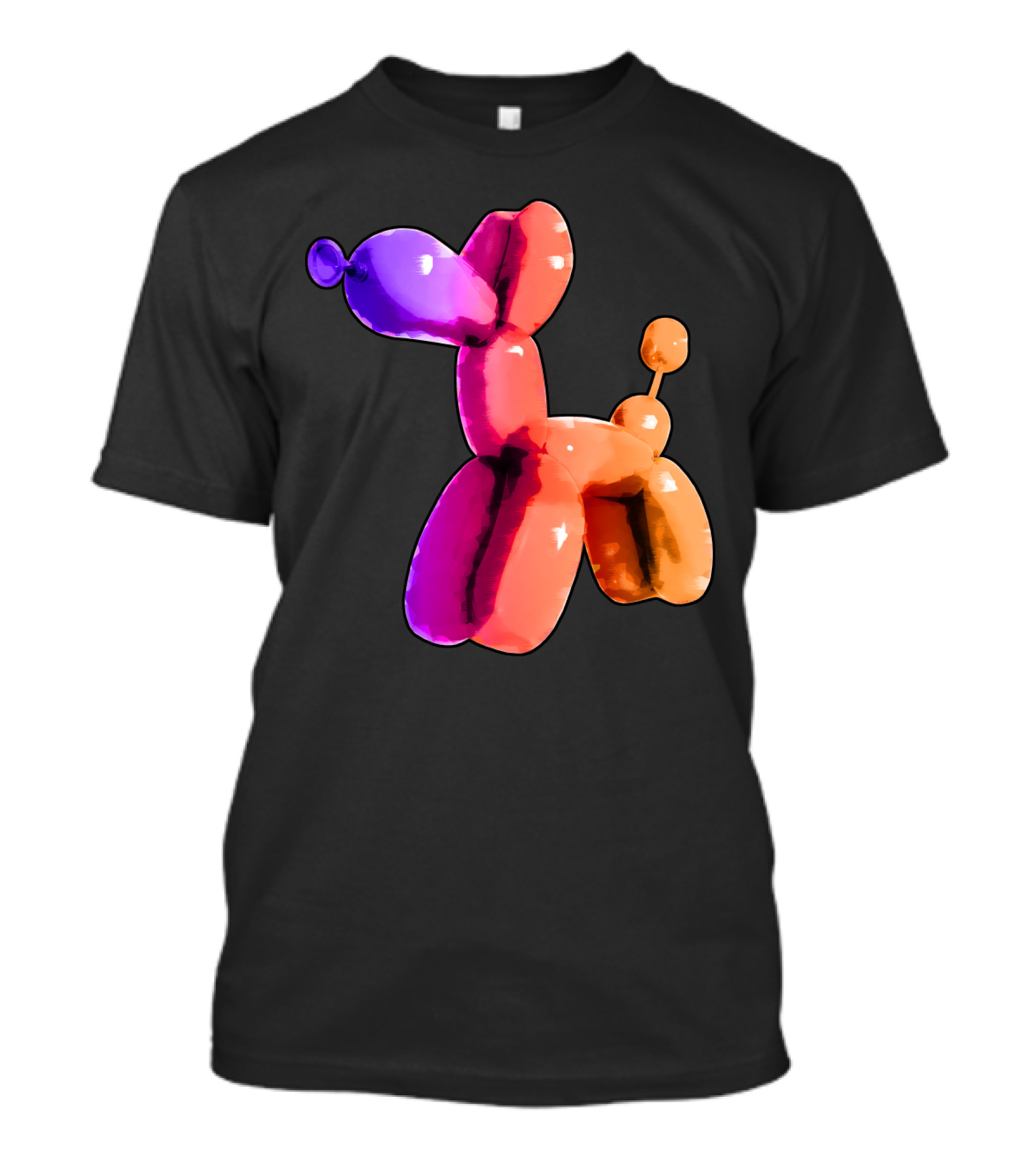 Jeff Koons Inspired Vibrant Metallic Warm Balloon Dog T-Shirt