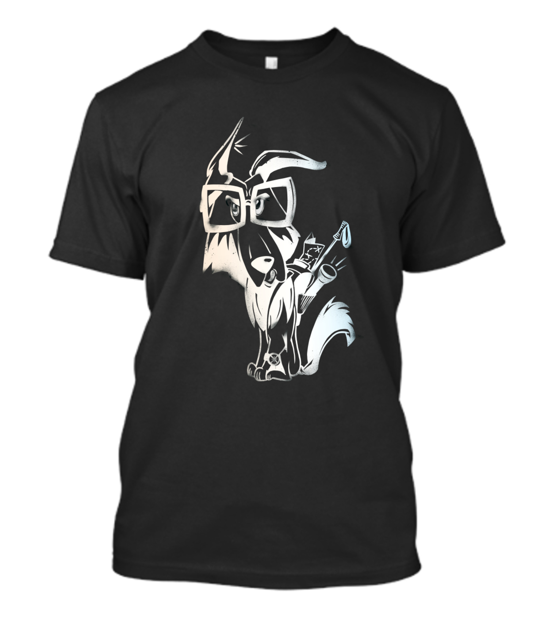 I See In The Dark DOGY DOG Glasses Flashlight Adventure T-Shirt