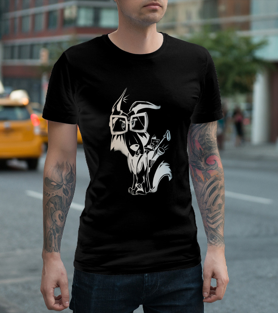 I See In The Dark DOGY DOG Glasses Flashlight Adventure T-Shirt
