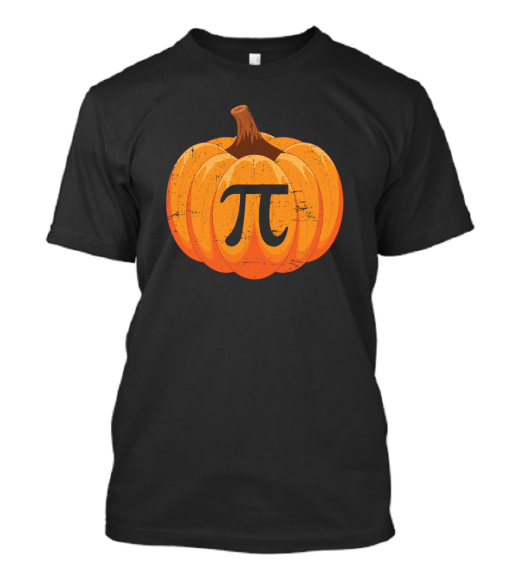 Distressed Retro Pumpkin Pi Symbol Joke T-Shirt