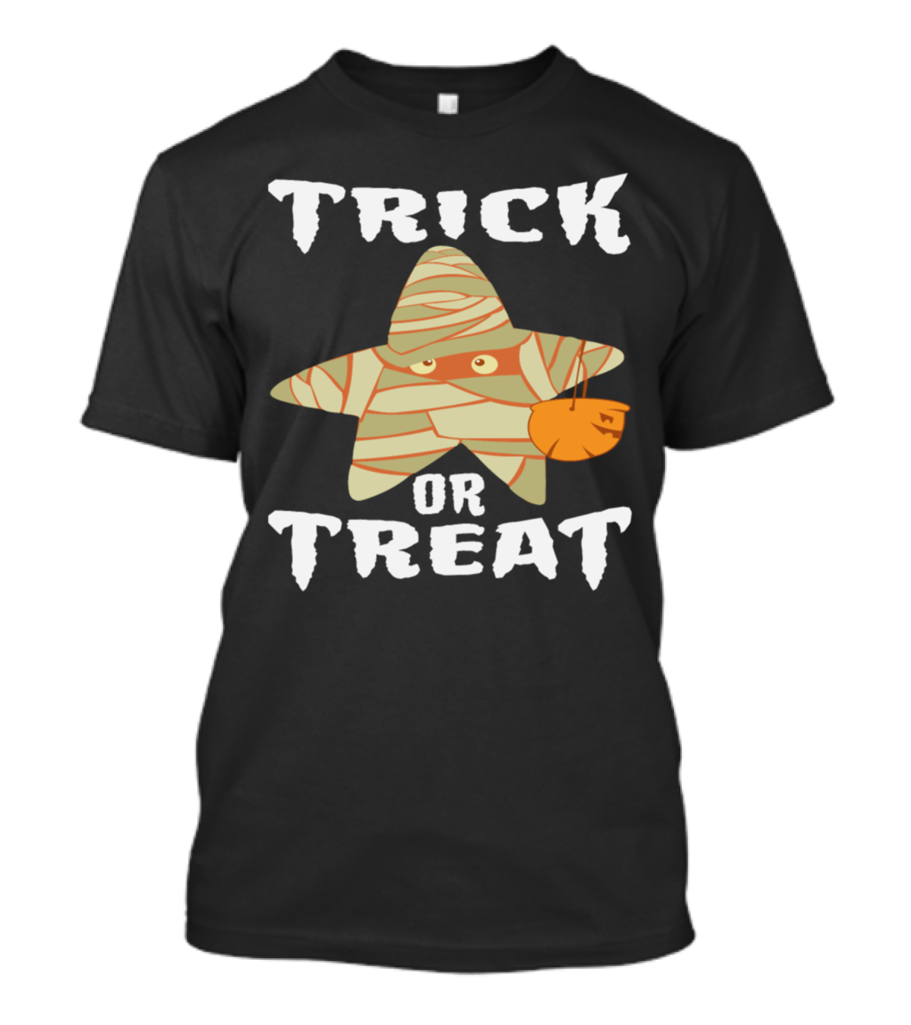 Trick Or Treat Mummy Star With Pumpkin T-Shirt