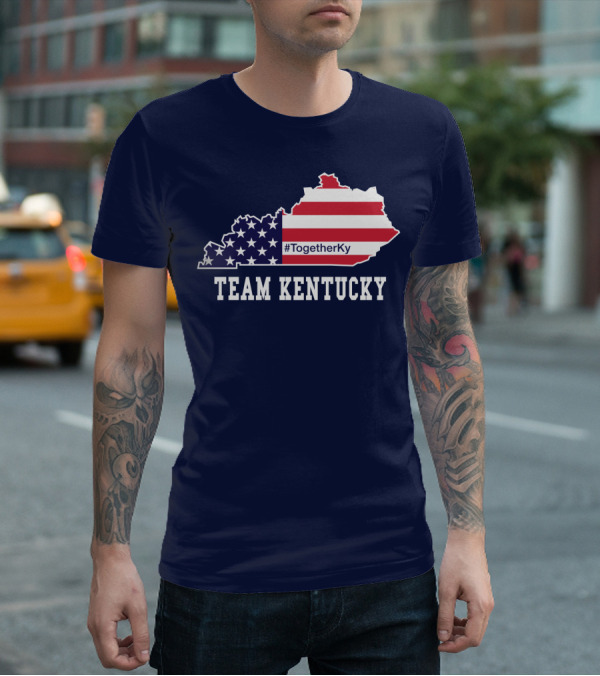 Team Kentucky #TogetherKy USA Map Flag T-Shirt