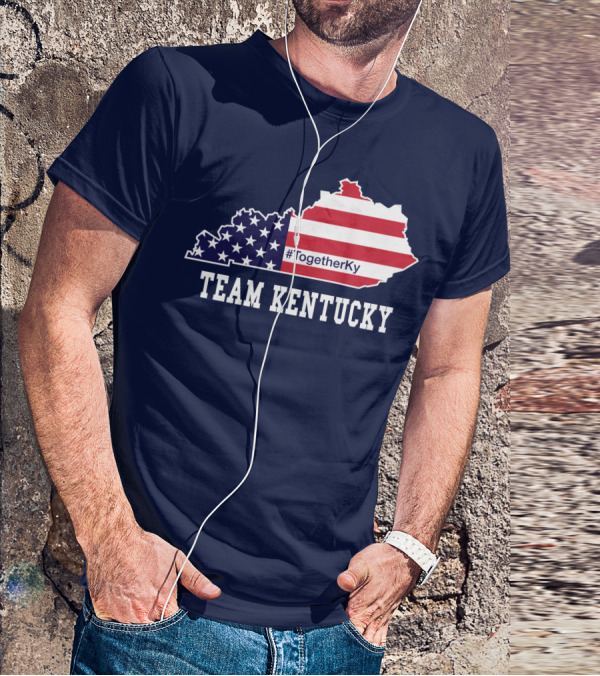 Team Kentucky #TogetherKy USA Map Flag T-Shirt