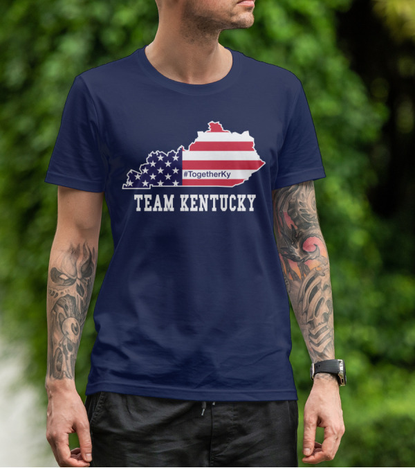 Team Kentucky #TogetherKy USA Map Flag T-Shirt