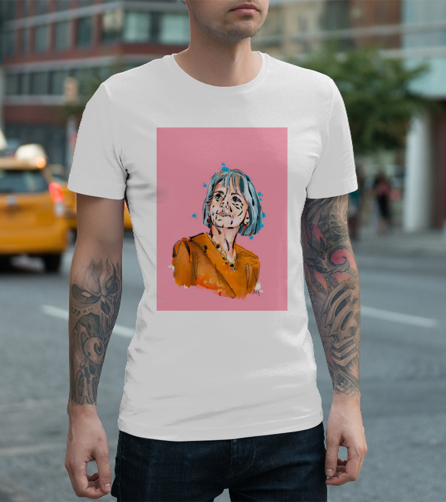 Bonnie Henry Vibrant Portrait on Pink Background T-Shirt