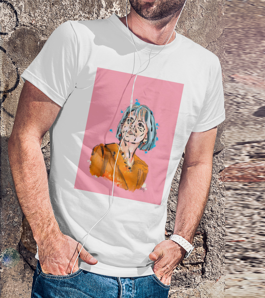 Bonnie Henry Vibrant Portrait On Pink Background T-Shirt
