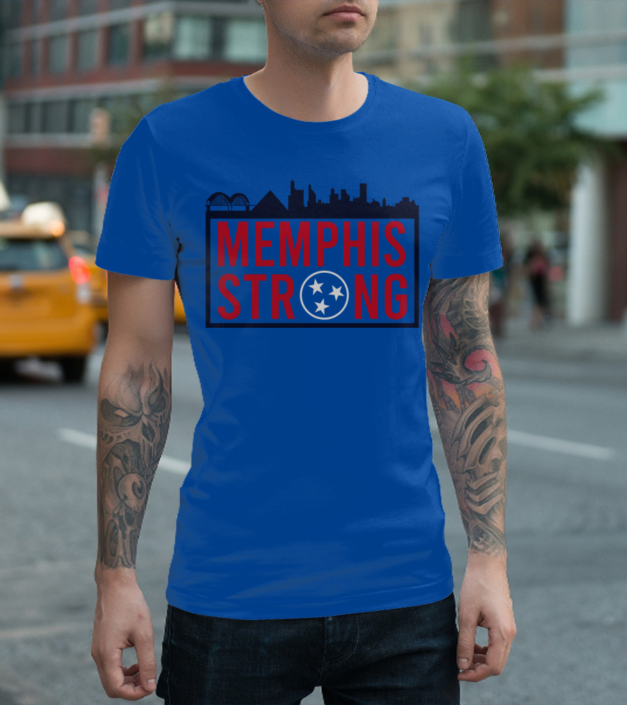 MEMPHIS STRONG Tennessee Skyline Three Stars T-Shirt