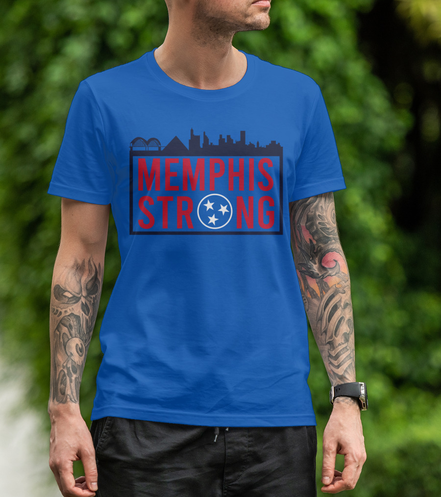 MEMPHIS STRONG Tennessee Skyline Three Stars T-Shirt