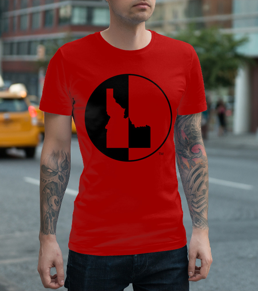 Idaho Allmade Red Black Split T-Shirt