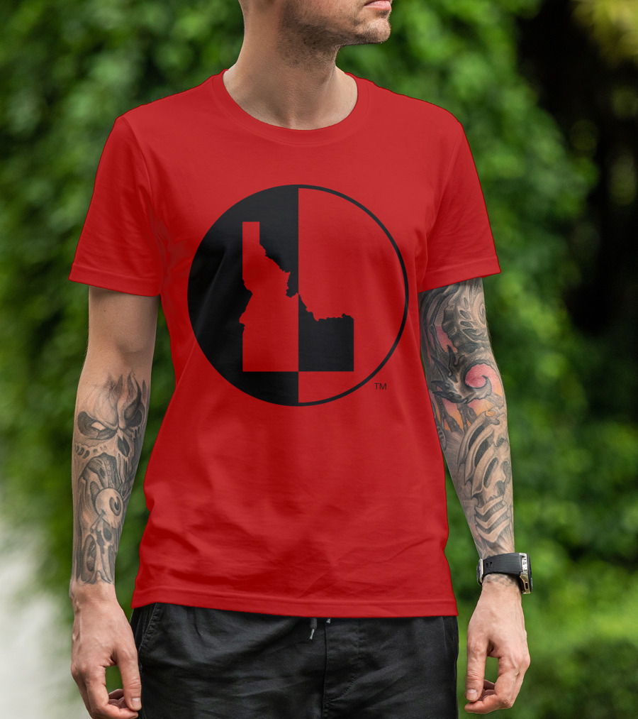 Idaho Allmade Red Black Split T-Shirt
