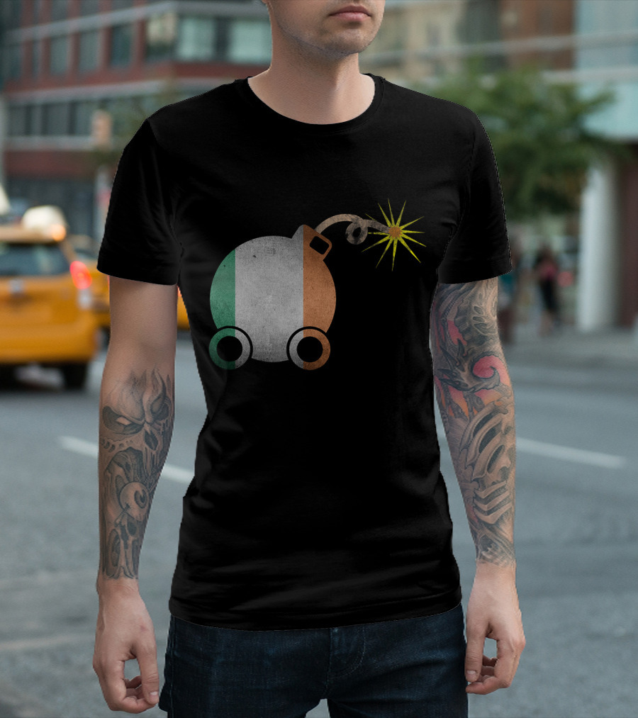 Irish Car Bomb St Patrick's Day Flag Bomb with Fuse T-Shirt