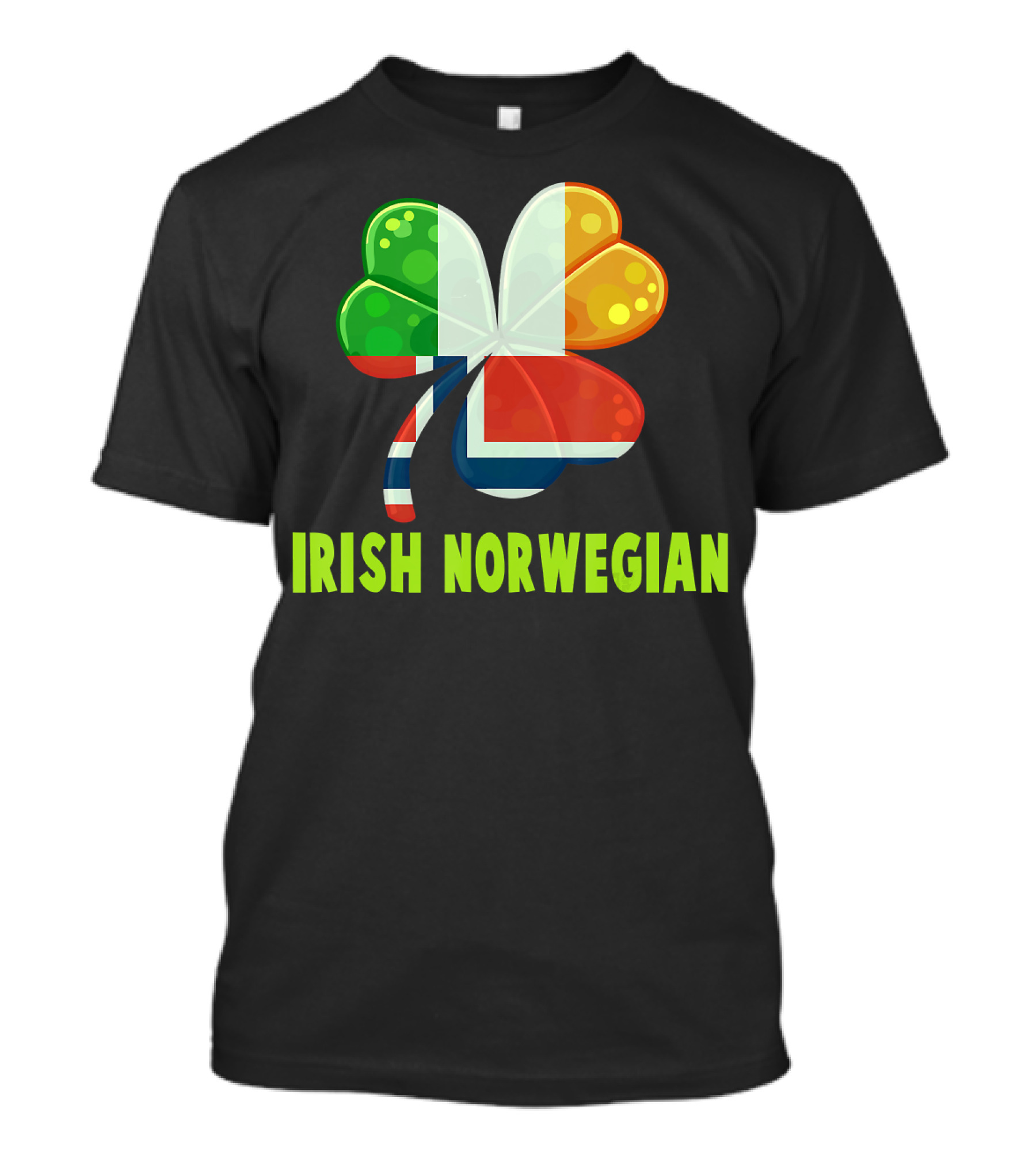 Irish Norwegian Shamrock Flag St Patrick's Day T-Shirt