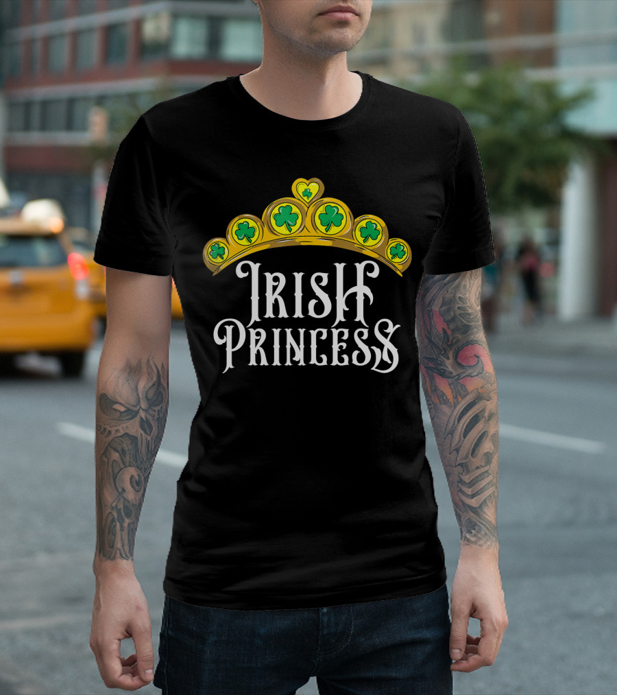 Irish Princess Shamrock Crown T-Shirt