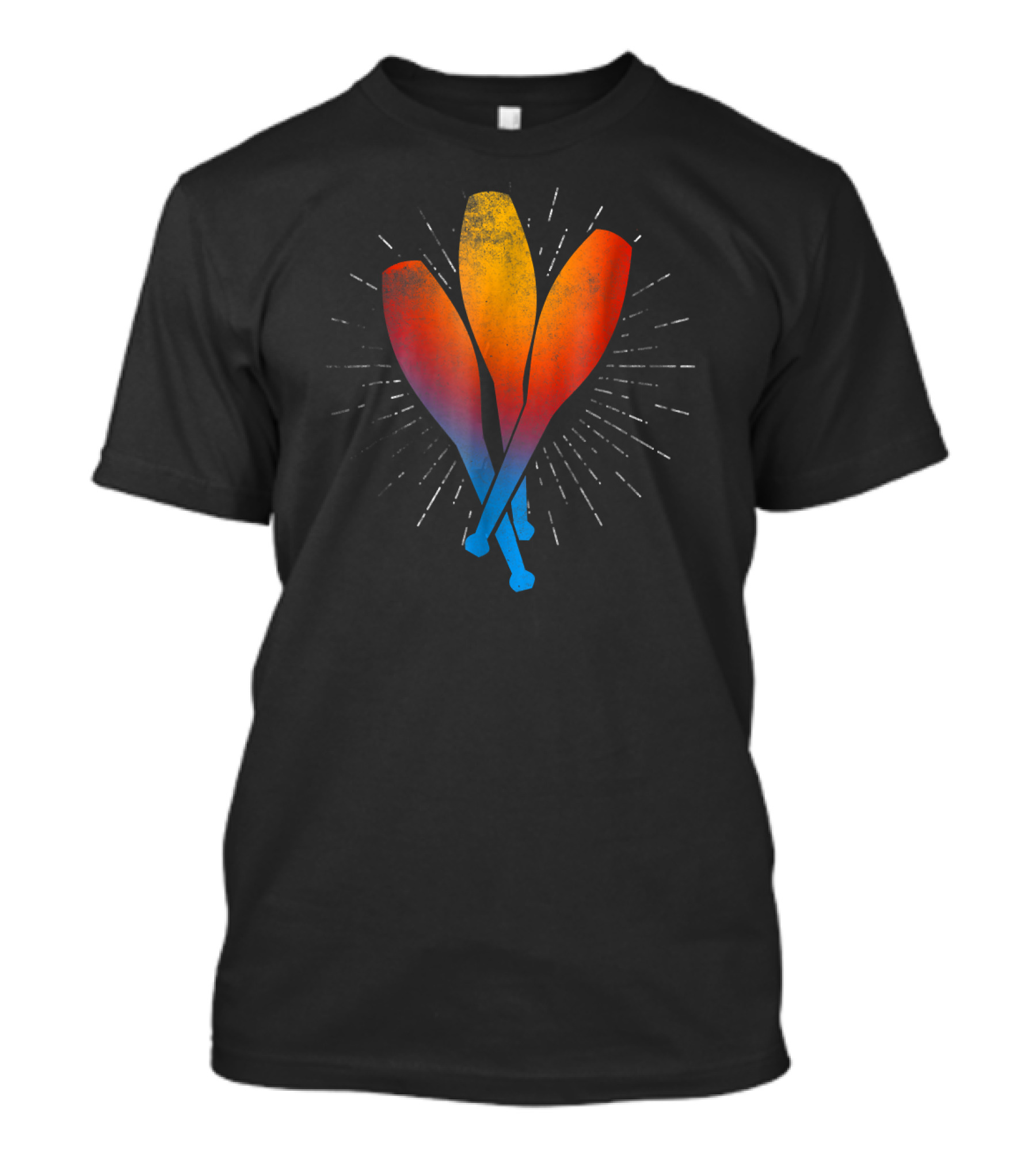 Juggling Sticks Juggler Colorful Clubs T-Shirt