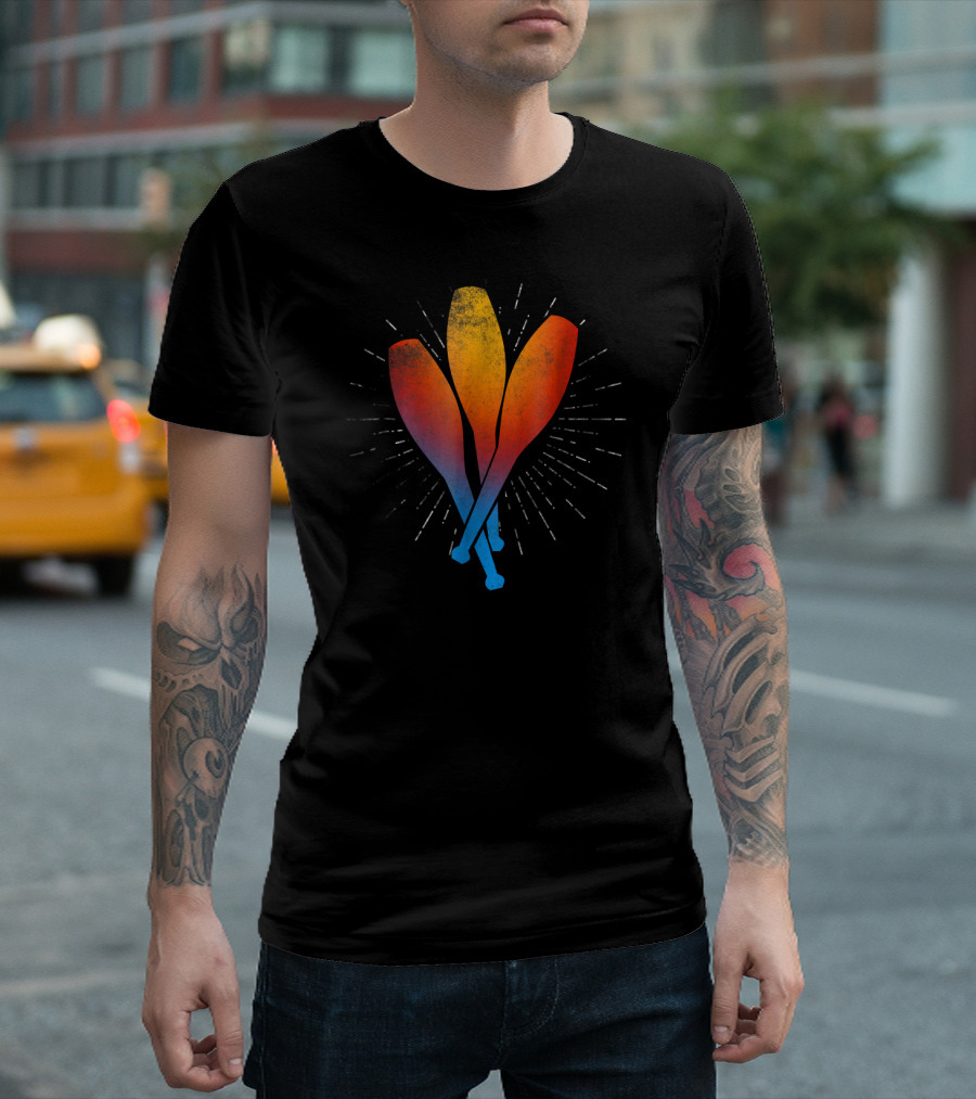 Juggling Sticks Juggler Colorful Clubs T-Shirt