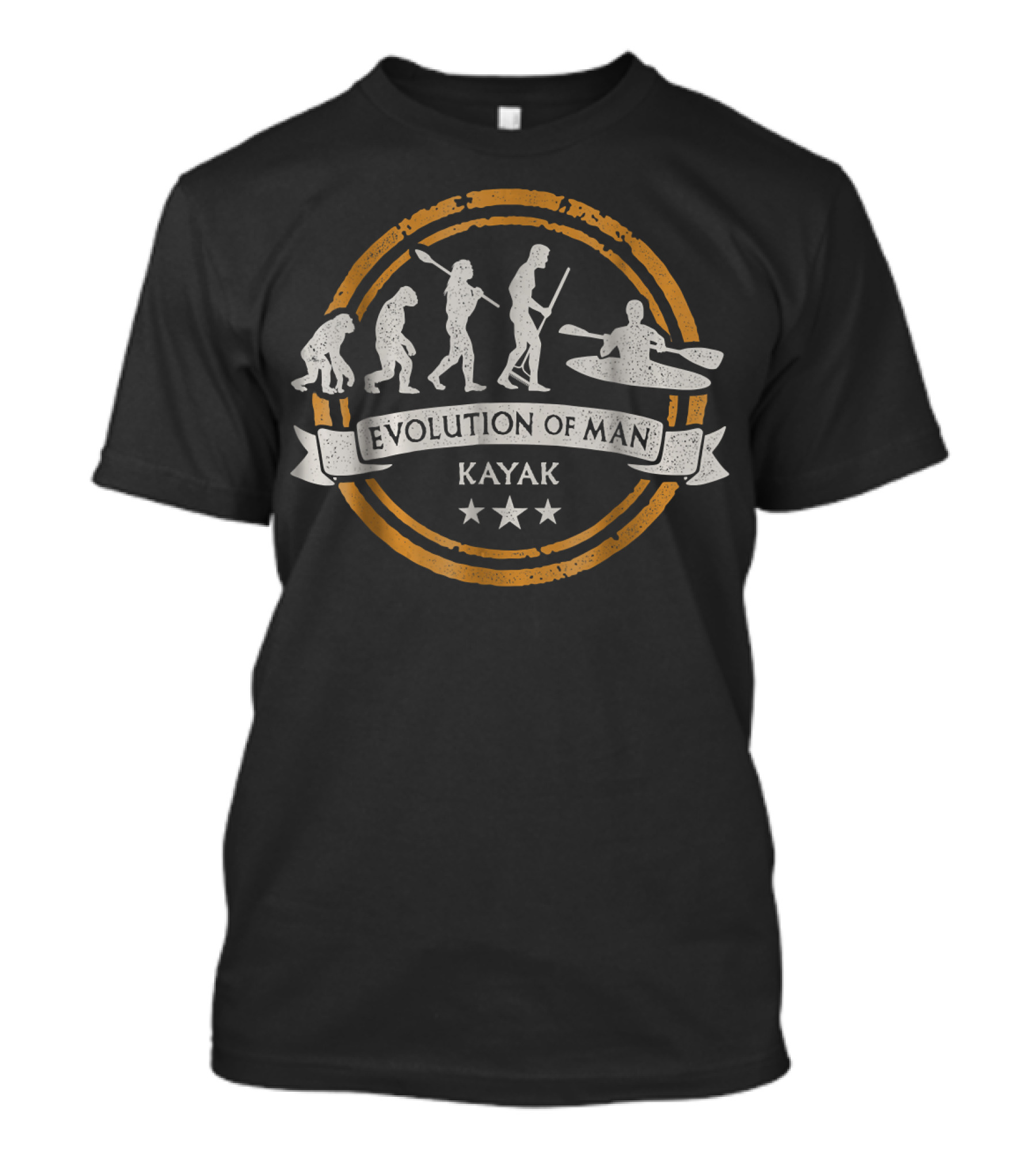Evolution Of Man Kayak Adventure T-Shirt