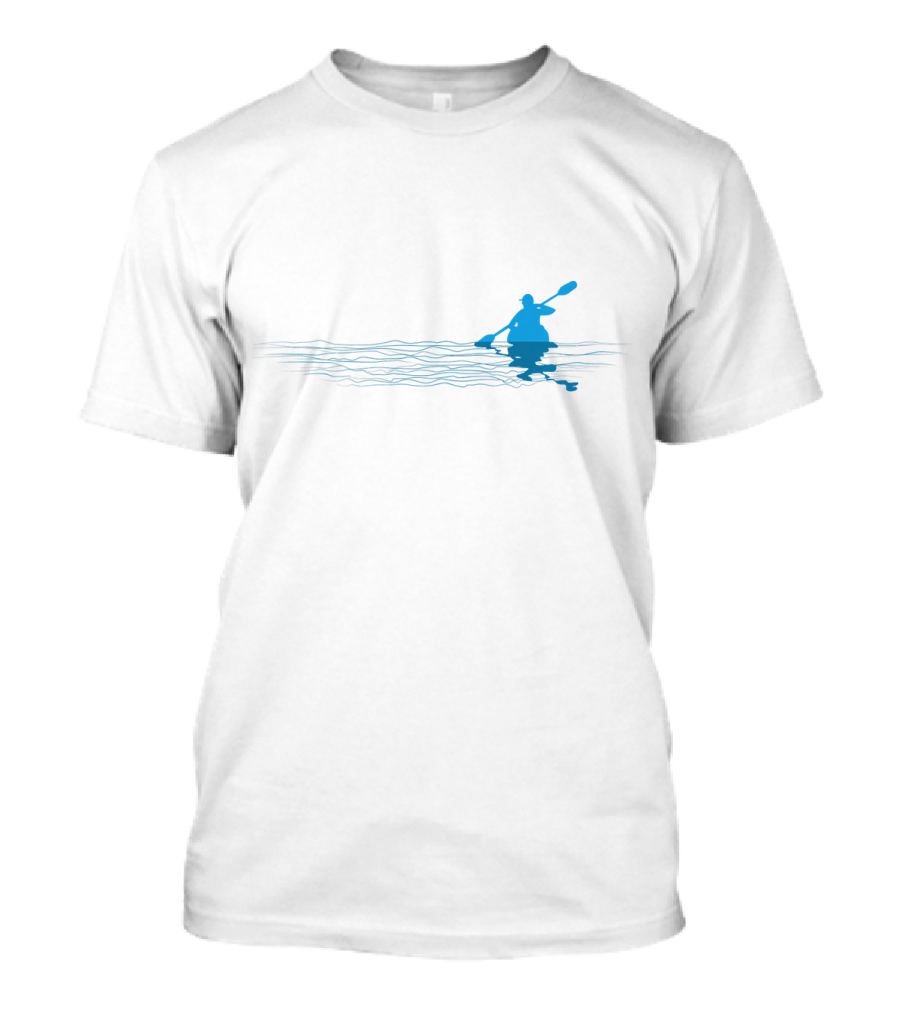 Kayak Paddling Kayaker Paddle Silhouette Reflection T-Shirt