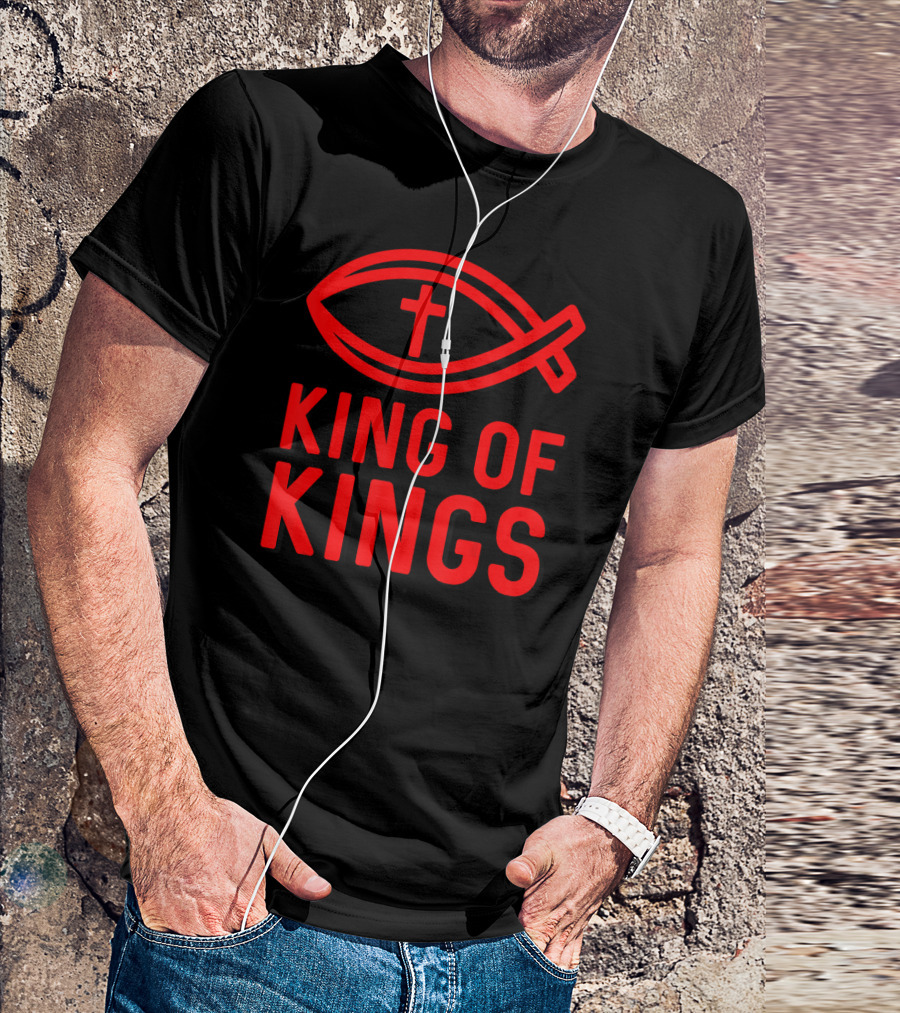 King Of Kings Jesus Fish Christian Cross T-Shirt
