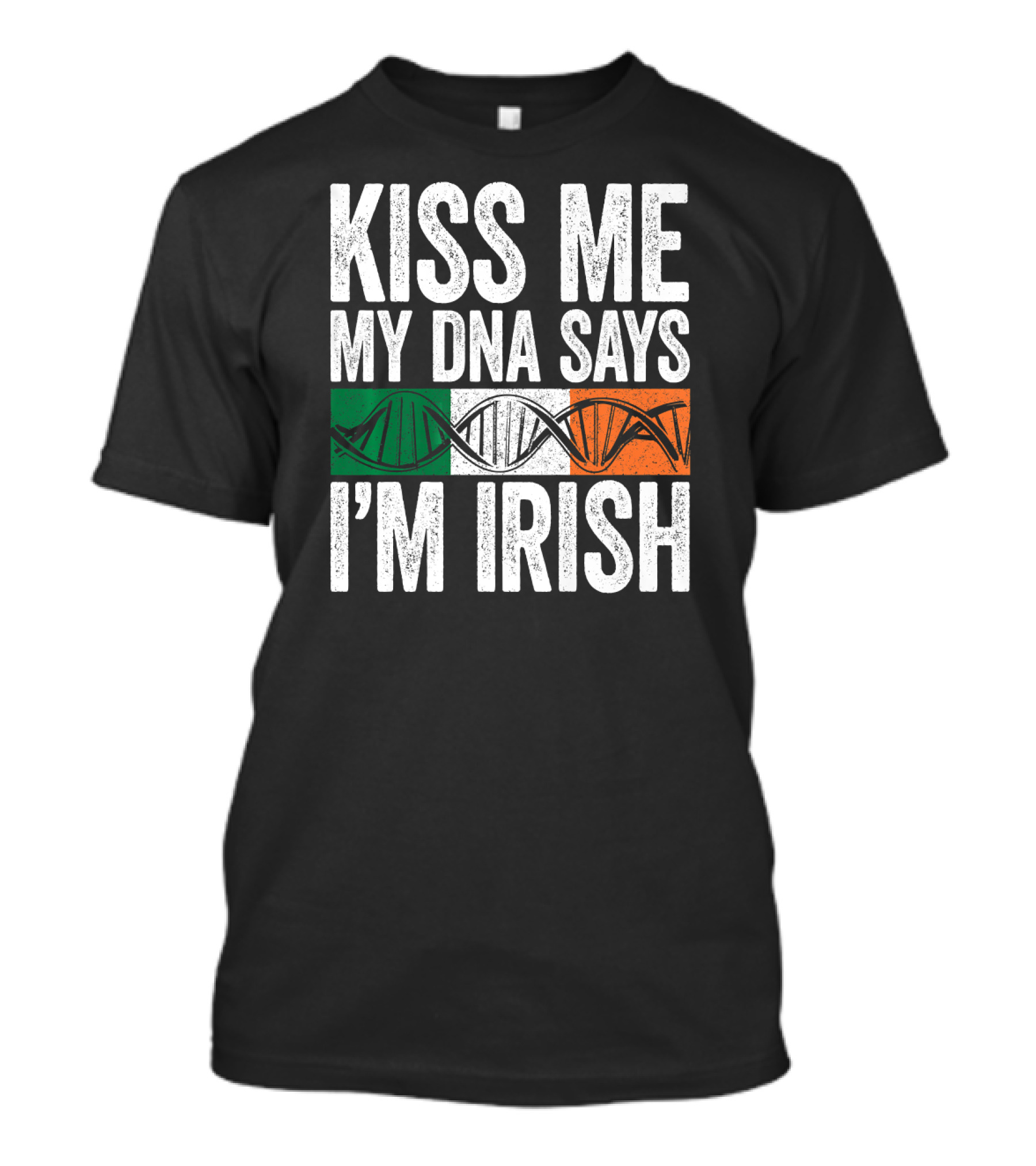 Kiss Me My DNA Says I'm Irish StPatrick's Flag DNA Strand T-Shirt