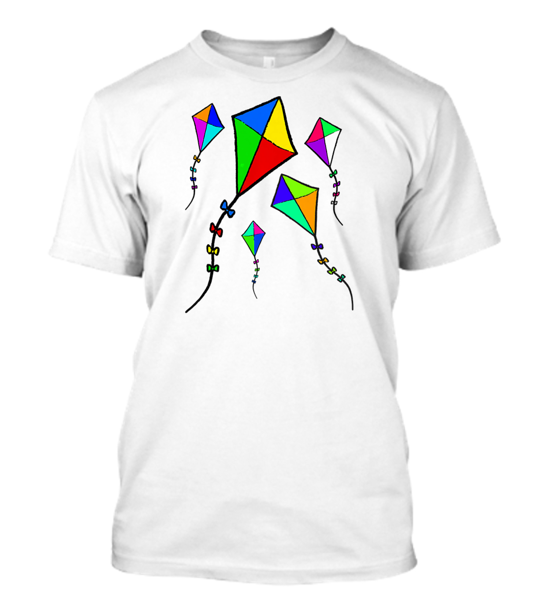 Kites Women And Men Kite Multicolor Diamond Pattern Vibrant Festival T-Shirt