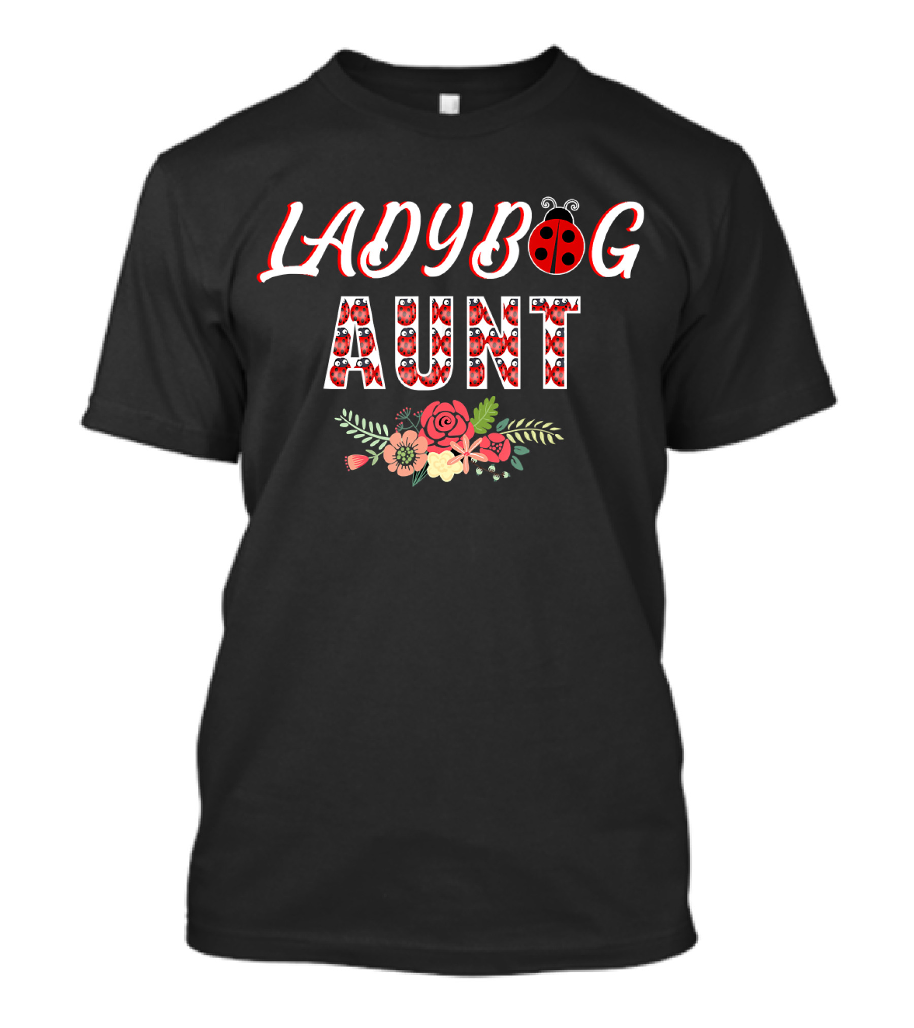 Ladybug Aunt Ladybug Floral T-Shirt