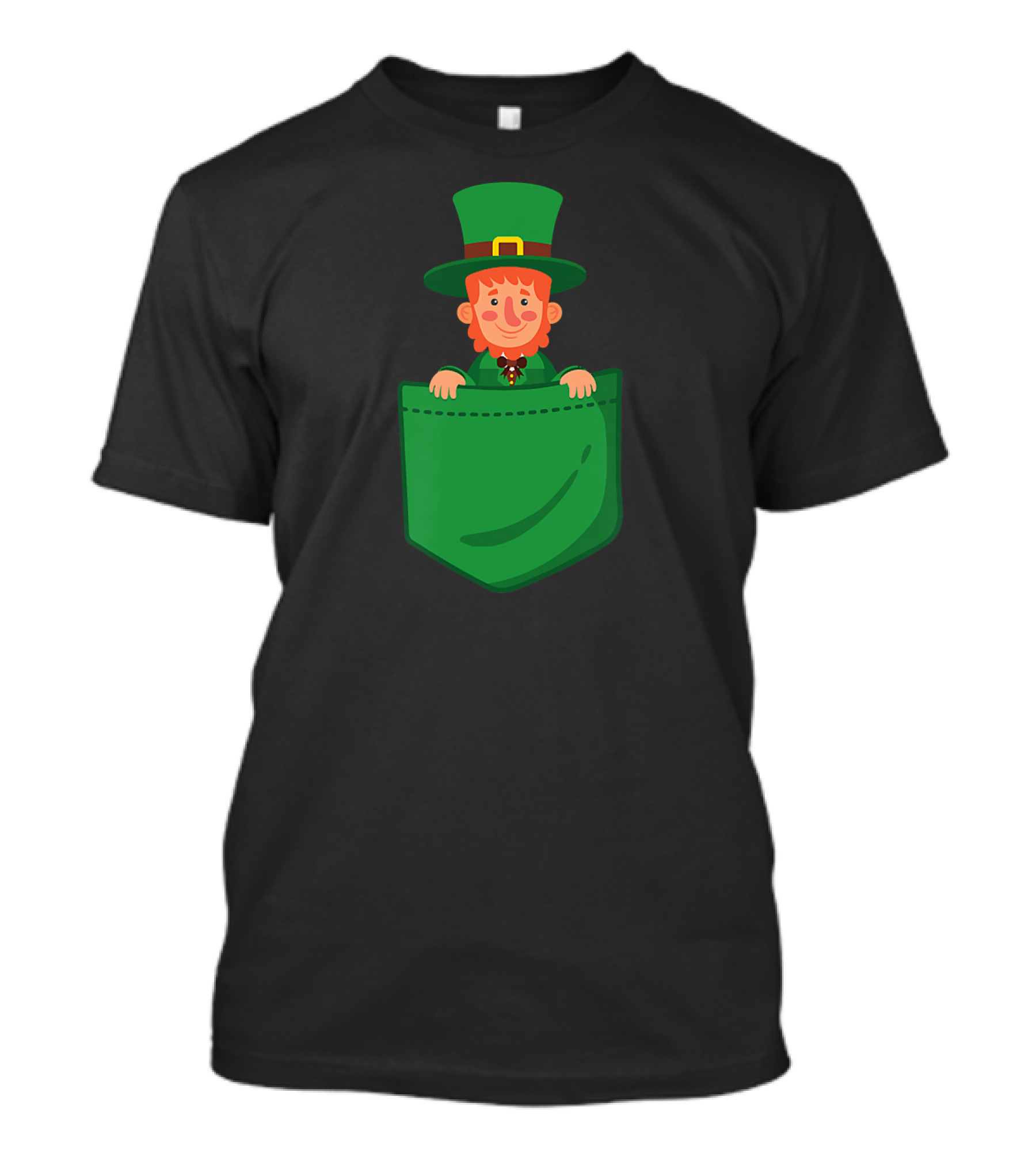 Leprechaun In Green Pocket T-Shirt