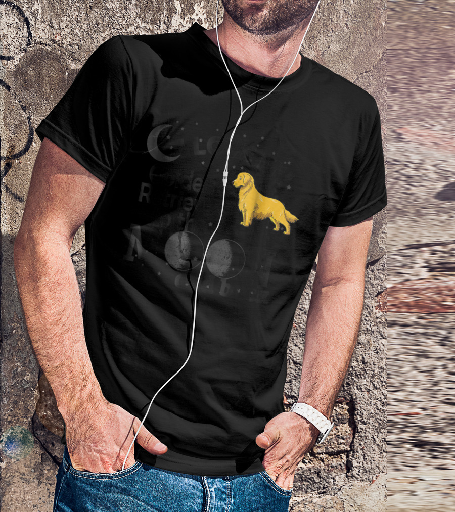 I Love My Golden Retriever To The Moon And Back T-Shirt