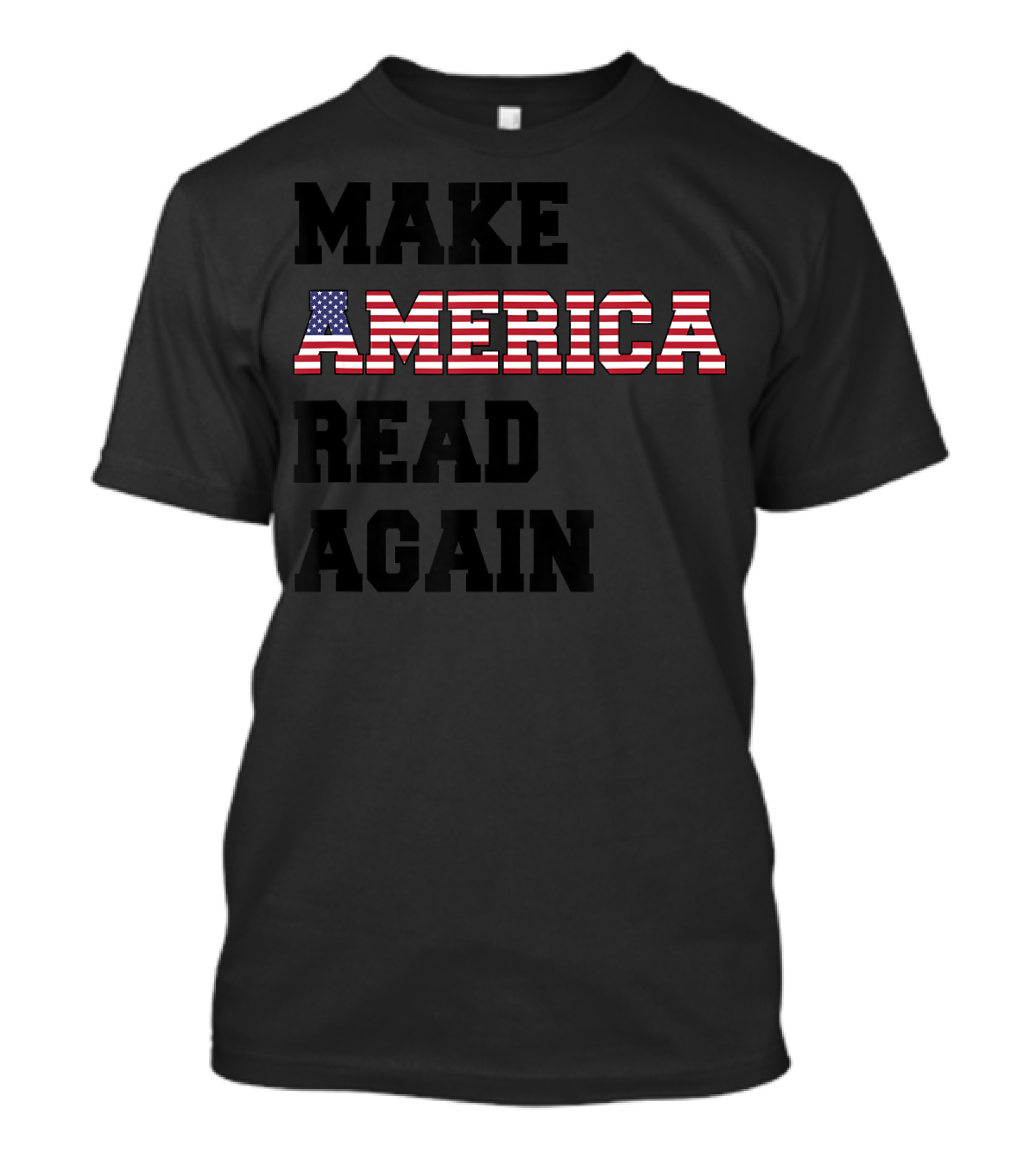 Make America Read Again Funny Libra USA Flag T-Shirt