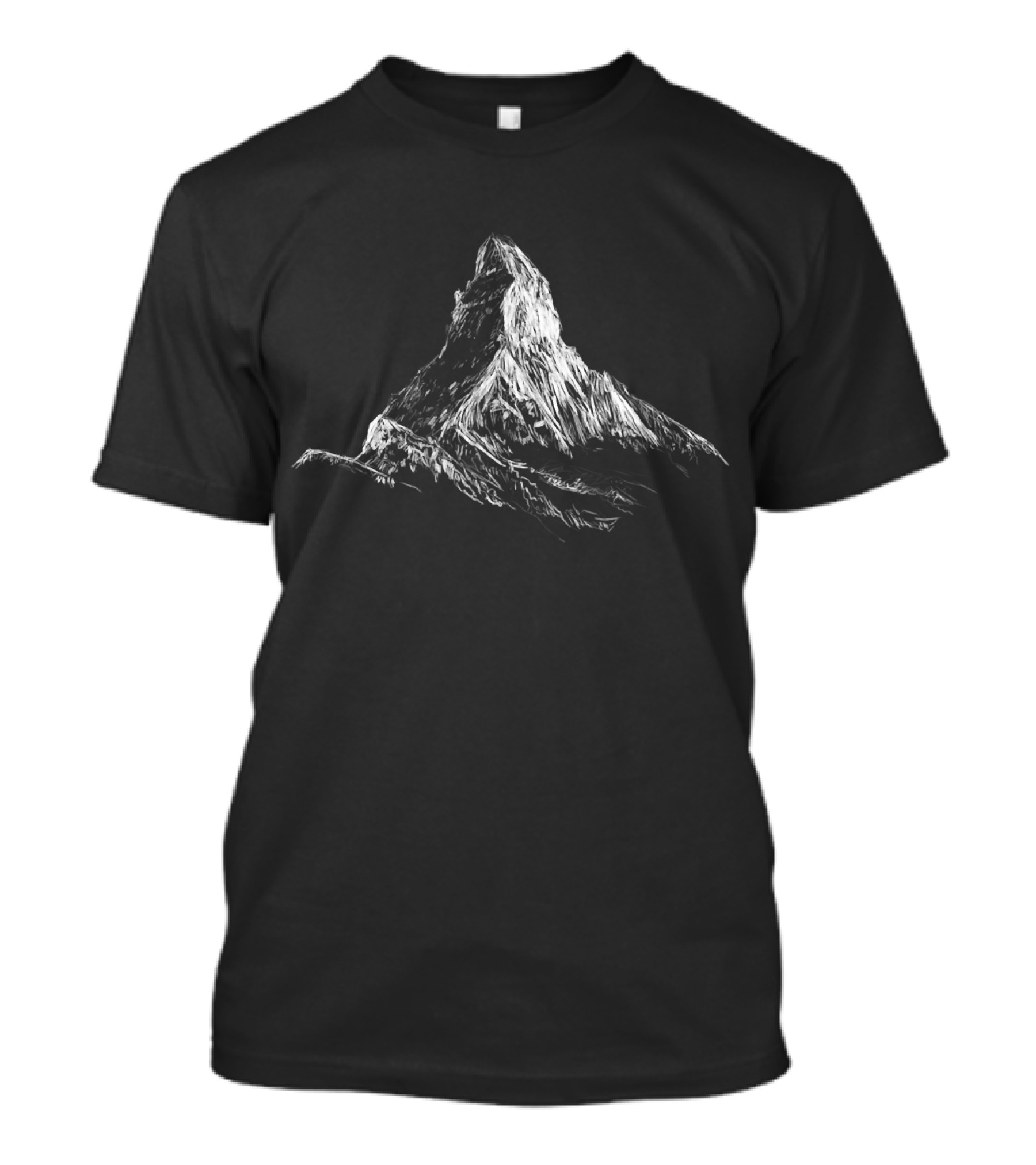 Matterhorn Switzerland Alps Mountains Drawing T-Shirt