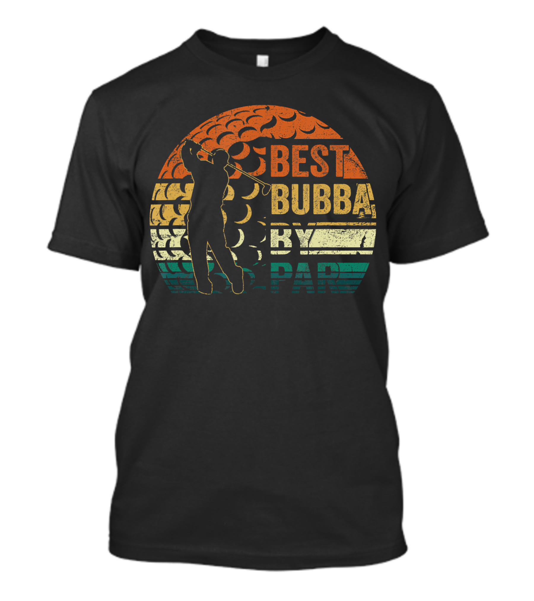 Best Bubba By Par Daddy Retro Sunset Golfer T-Shirt