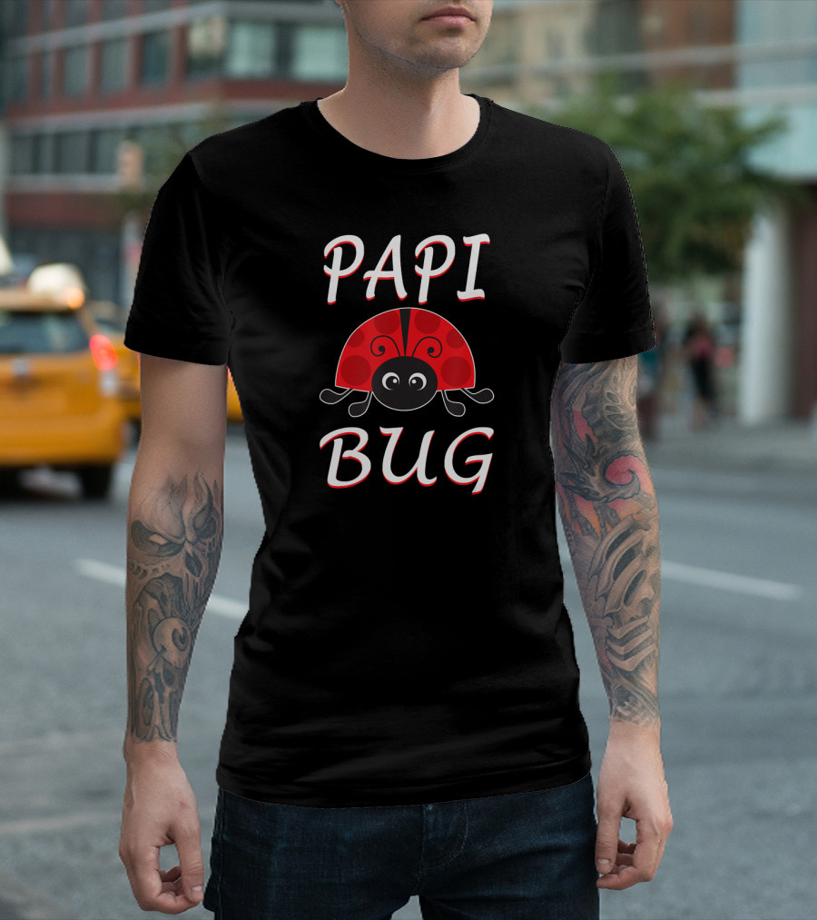 Papi Bug Ladybug Mens Dad T-Shirt